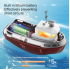 1:32 remote control ship, mini charging high speed boat rc remote control boat tugboat toy can be launched model boat