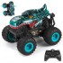 Shark head remote control stunt car-360 degree rotating big foot car-music and light children's toy car