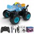 Shark head remote control stunt car-360 degree rotating big foot car-music and light children's toy car