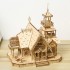 3D Wooden Puzzle House DIY with LED Light